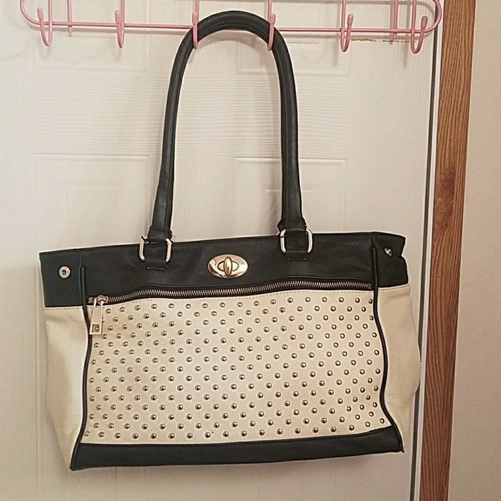 Black and white purse